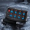 MICTUNING LED Touch Switch Panel 8 Gang Car Marine Boat Power Button Control Box