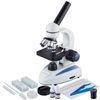 AmScope 40X-1000X Student Cordless LED Compound Microscope + Slide Prep Kit