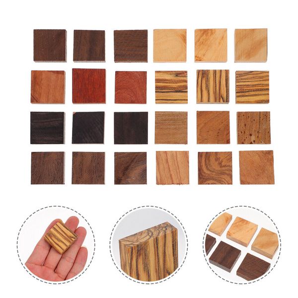 24 Pcs Wooden Blocks Ring Blanks for Jewelry Making Kit Stabilized Men's