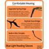 Blue Light Reading Glasses Round Frame Spring Hinge Block UV Reduce Digital Eye Strain Comfortable Fit