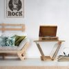 Record Holder w/Turntable Display Shelf to Stack and Organize 45s/7”and 33s/12” 