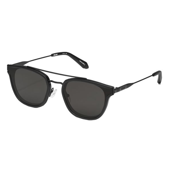 Quay Women's Getaway Sunglasses, Matte Black/Black Polarized
