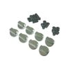 Ufixt 8 X Cooker Oven Hob Silver Control Knobs & Adaptors For Stoves New World & Belling