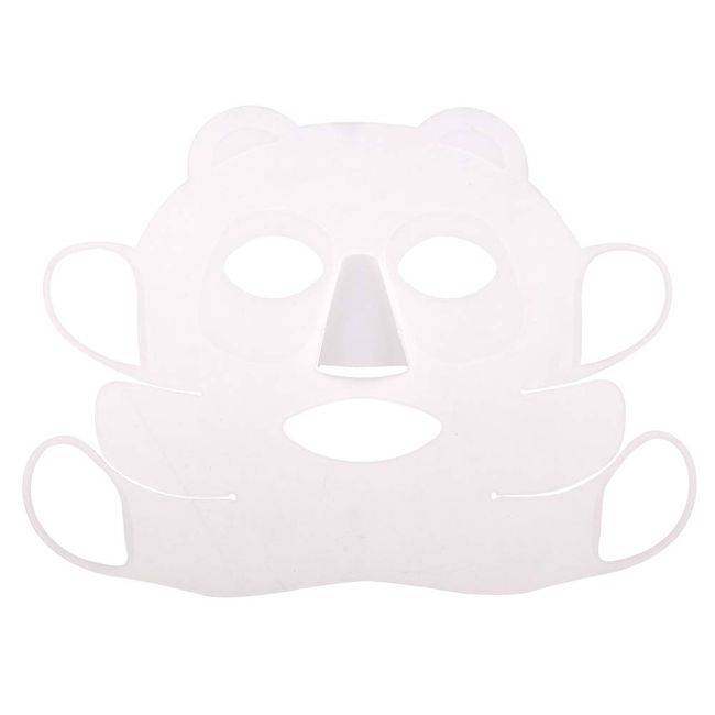 Sonew Silicone Face, Reusable Ear-Hook Silicone Facial Cover Prevent Serum Evaporation Salon Beauty Tool