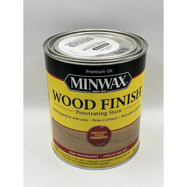 Minwax Pickled Oak 260 Wood Finish Oil-Based Stain 1 Quart NEW Discontinued NOS