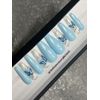🦋 CUSTOM Gel Press On False Nails, Butterfly Clouds  BLING 10p Set W FULL KIT