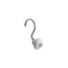 iDesign York Metal Curtain, Rust Resistant Shower Hooks Rings for Kid's, Guest, Master Bathroom, Set of 12, White and Chrome, 12 Count