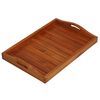 Bare Decor Vivi Spa/Serving Tray in Solid Teak Wood, Brown, 15.75x23.5