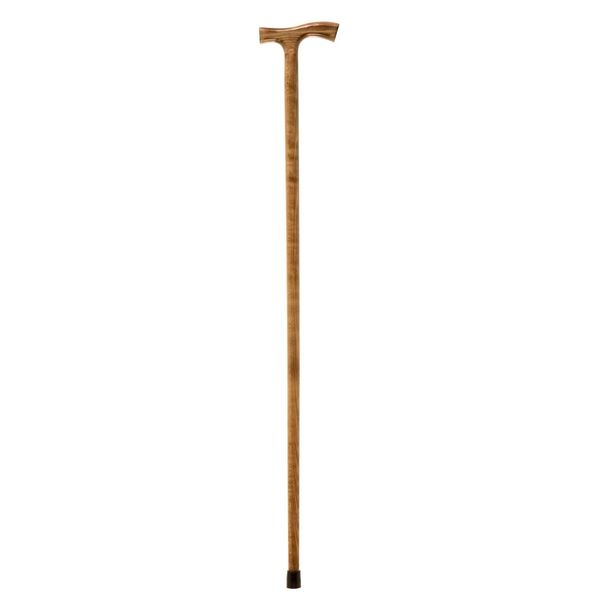 Economy Scorched Brown Beech Walking Stick Cane with a Fritz Derby Handle