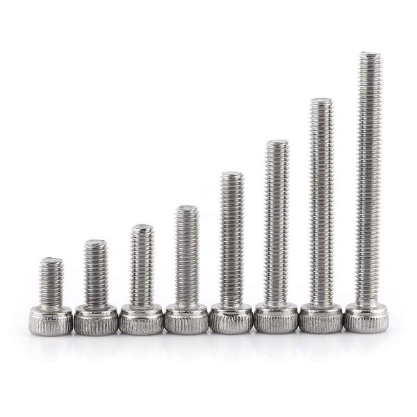 160pcs Hex Socket Screw Set 304 Stainless Steel Full Thread M3 Hex Socket Cap Screw Hex Cap Socket Screw Cap Bolts M3 6/8/10/12/16/20/25/30mm 20 pcs each cup head silver with storage case