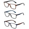 Beene Designer Reading Glasses +2.00 Black,Navy Blue,DK Tortoise 3 PACK GIFT BOX