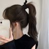 Fuyunohi Hair Ties, Black, No Marks, Hair Ties, Set of 6, Hair Clips, Hair Ties, Korean Style, Simple, High Elasticity, Ponytail Elastics, Thick Hair Ties, Stylish, Hair Ties, Adults, Elegant, Everyday Work, School, Exercise, Unisex, Black