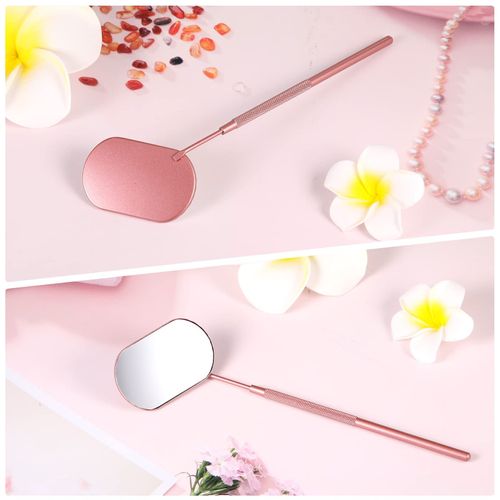 Lash Extension Specchio,Specchio per Extension Ciglia Portatile Applicatore di Estensioni per Ciglia in Acciaio Inox Rimovibile Bocca Check Eye Makeup Shades