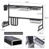 33" Dish Drying Rack Over Sink Drainer Shelf Kitchen Storage Organizer Holders