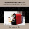 ChefWave Espresso Machine for use with Nespresso Capsules Red Holder and Cups