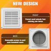 Funmit 4" Louvered Vent Cover Stops Birds Nesting For Outside Dryer Ex