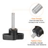 sourcing map 10pcs Wing Knobs M6 x 30mm Male Thread Plastic Tee Stud Knobs T Threaded Handles Hand Clamping Tightening Thumb Screws Thumbscrew, Black