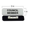 Council Member 1 x 3" Name Tag/Badge, White, (3 Pack)