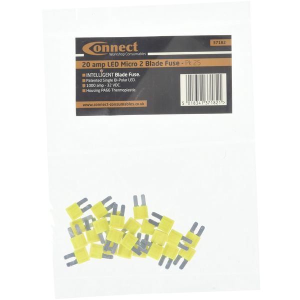 Connect 37182 LED Micro 2 Blade Fuse 20A 25pc