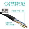 Elecom ECLD-GPATBK30 LAN Cable CAT6A Nail Breaking Prevention 9.8 ft (3 m) Black