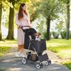 Pet Stroller 4 Wheels Dog Cat Stroller Foldable Puppy Stroller with Cup Holder