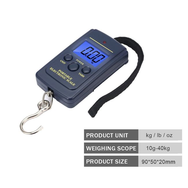 Portable LCD Digital Scale 50kg/110lb Electronic Balance Luggage Hanging Scale  Suitcase Travel Weighing Baggage Weight Tool Set Color: Type B (kg lb g oz)