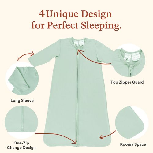 littogoose 2-Pack Long Sleeve Baby Sleep Sack 0.5 TOG Wearable Blanket, Sleeping Bag for Babies
