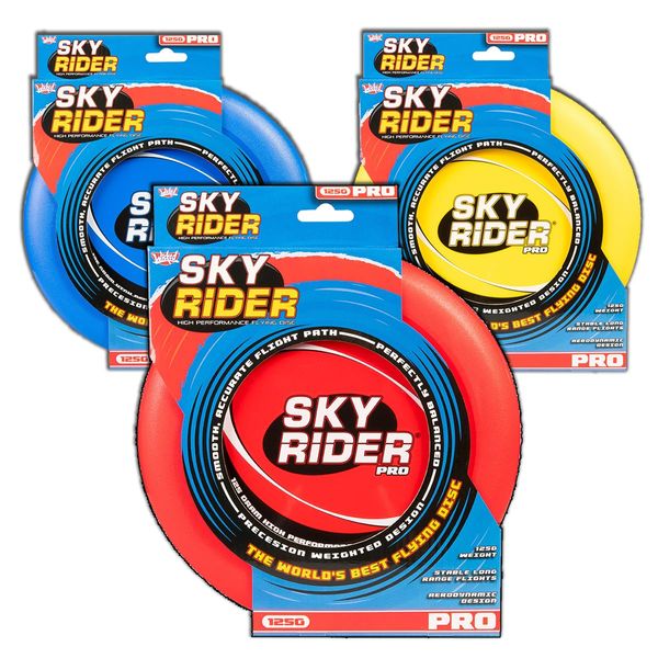 Wicked Sky Rider Pro | The Next Generation Flying Disc Lightweight Professional Frisbee | 125g | Longer, Faster, More Accurate Flights | Three Colours Available (Random - Blue/Red/Yellow)