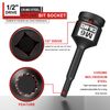 KIRXST Impact Triple Square Spline Bit Socket, 1/2" Drive M6 Spline Bit Socket, CR-MO Steel