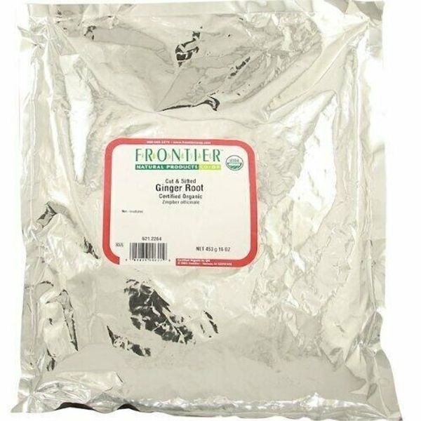 Frontier Bulk Ginger Root, Cut & Sifted ORGANIC, 1 lb. package