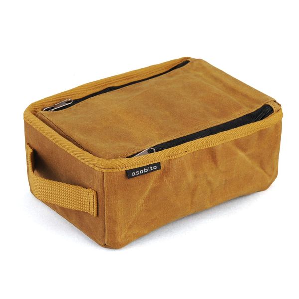 asobito ab-033 cm Mestin Case, Large Size, Camel, Storage Bag, Waterproof, 100% Natural Materials, Cotton Canvas Case, Authentic Orientation, Outdoor Activities, Camping, Kitchen, Storage Bag, 100%