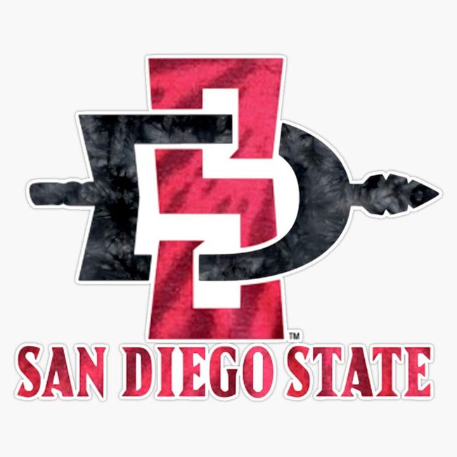 San Diego State University Tie Dye Design Vinyl Waterproof Sticker Decal Car Laptop Wall Window Bumper Sticker 5"