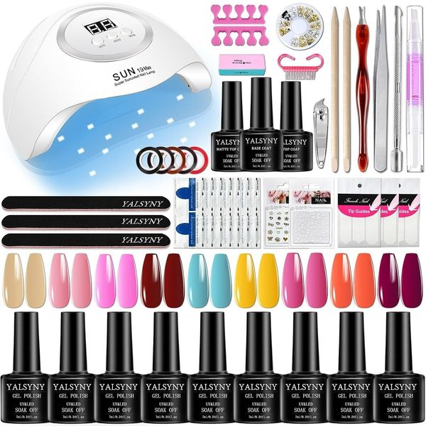Kit De Esmaltes Uñas En Gel Lampara Secador UV LED Manicura Profesional Set