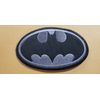 Blackout Batman Logo Embroidered Biker Patch  approx 2.25x 3.75"