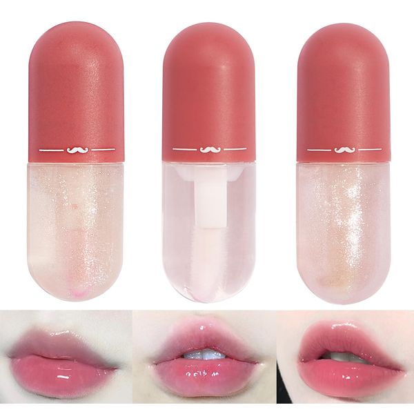 3PCS Magic Color Changing Lip Oil,Hydrating Lip Oil,Moisturizing Lip Oil Set,Temperature Color Changing Lip Gloss,Plumping Lip Oil,Long Lasting Nourishing Lip Oil for Lip Care and Dry Lip