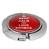 Personalised Thomas printplanet Keep Calm Bag Holder Chrome, chrome, Handbag holder