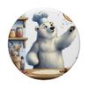 Ice Bear Chef Tossing Pizza Dough. Kitchen Ingredients PopSockets Swappable PopGrip