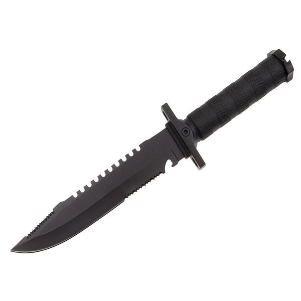 KS-11 Knife Outdoor Messer 35cm Länge - Bushcraft Messer mit rutschfesten Griff perfekt als Gürtelmesser - Schnitzmesser oder Jagdmesser incl. Kunststoffholster