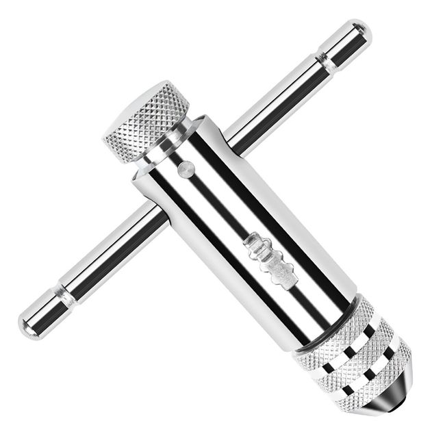 Hand Tool Adjustable Ratcheting T-Handle Tap Wrench M5-M12 Reamer