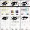 Rhinestone Face Stickers Glitter 3D Glow Eye Makeup Crystal Face Stickers Eye Stickers Set of 6