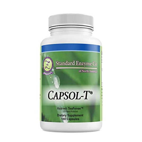 CAPSOL-T ® - Food Based Supplement - Made with Decaffeinated Green Tea and Red Chili Pepper Extracts (180 Capsules)