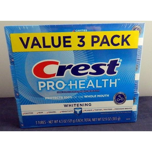 VALUE 3 PK   Crest Pro-Health "WHITENING" TOOTHPASTE    Exp 1/26