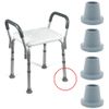 Qty: 4x Replacement Large Based 28mm (1 1/8") Ferrules for Bath & Shower Stools - by Lifeswonderful
