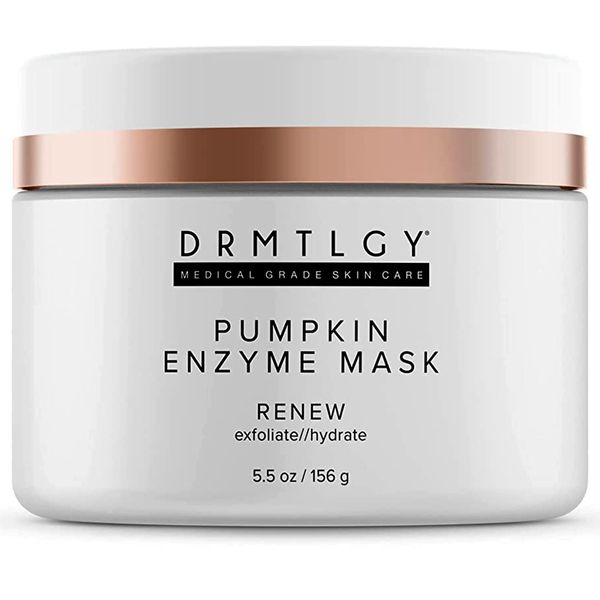 DRMTLGY Pumpkin Enzyme Face Mask with Jojoba Beads. Gentle Exfoliating Pumpkin Facial Mask for Dullness, Uneven Skin Tone, Fine Lines and Wrinkles.