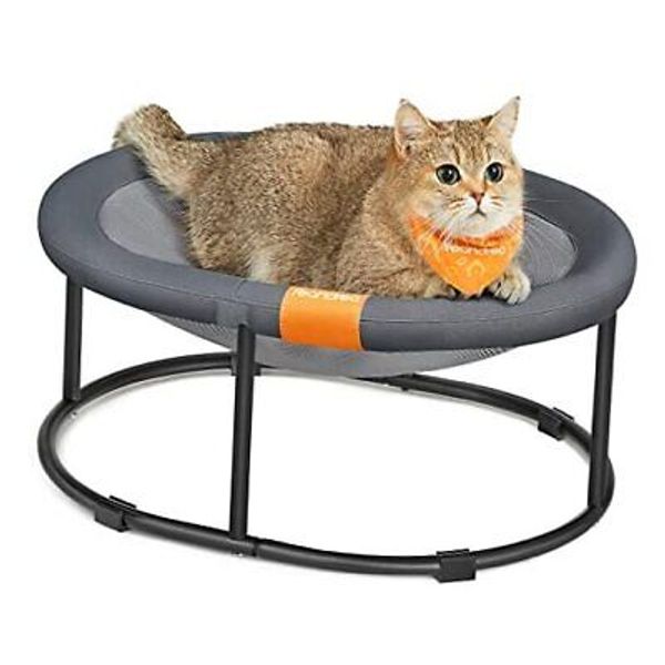 Cat Bed, Elevated Pet Bed for Average Cats, Cat M (20.5"L x 16.5"W x 7.9"H)