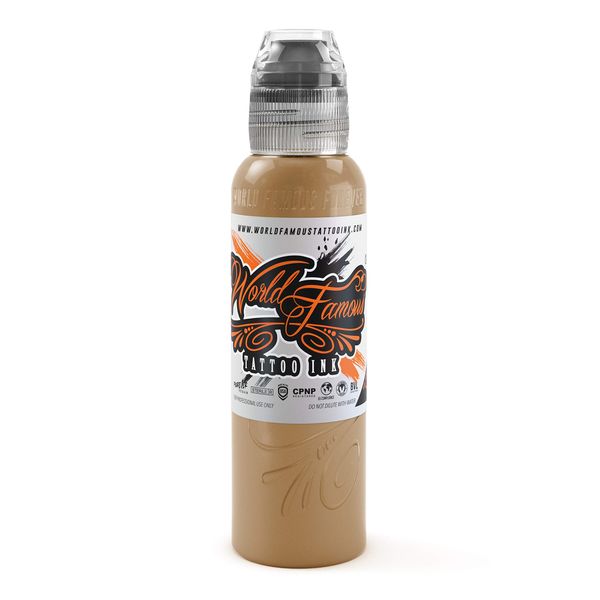 World Famous Flesh Tattoo Ink, Vegan and Professional Ink, Made in USA, Van Gogh Tan, .5 oz