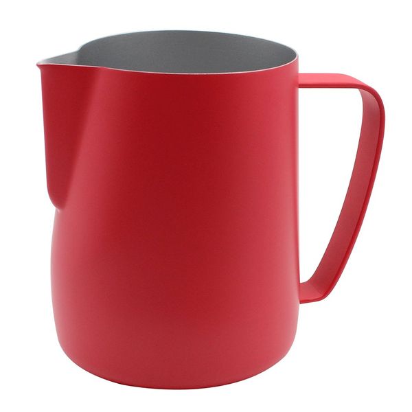 Dianoo Stainless Steel Frothing Pitcher Jug Milk Frothers Cup Suitable for Coffee, Latte and Frothing Milk 600ml Red