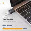 USB Type-C Adapter, 10A Fast Charging, USB 3.0 10Gbps Data Transfer, OTG Compatible, Black