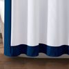 Lush Decor Block Border Shower Curtain, 72" x 72", White & Navy