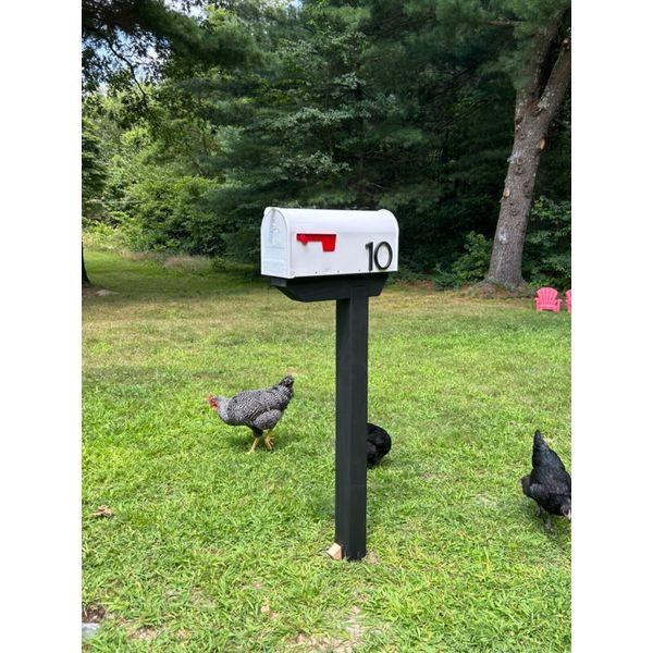 Wood Mailbox Post Handcrafted from a natural 4x4. Free Shipping!